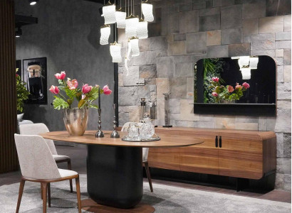 Esszimmer Set 6tlg Esstisch Stühle Ess Gruppe Sideboard Anrichte Möbel